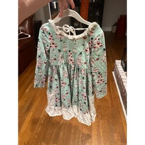 Sweethoney Christmas tree holiday‎ dress girls size 6